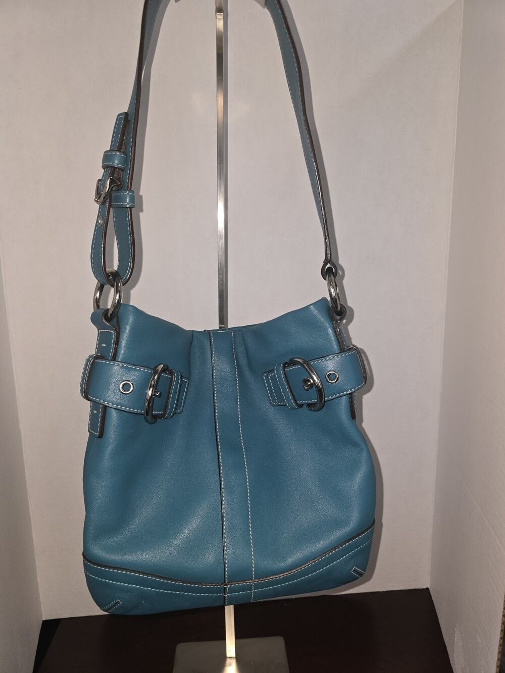 Teal Coach Soho Slim Duffle Shoulder Bag F05S-1453